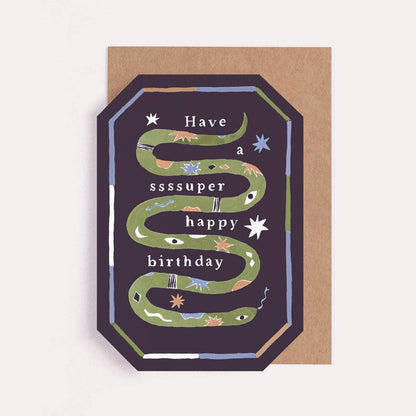 Ssssuper Snake Birthday Card | Male Birthday Cards