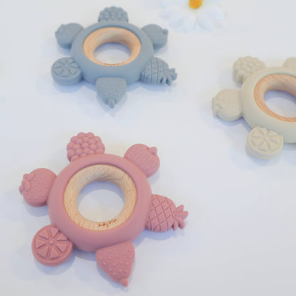 Fruit Teether Ring - Cream