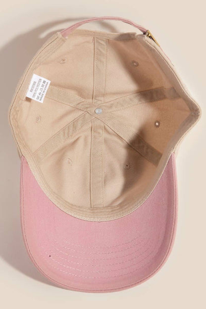Two Tone Color Block Baseball Cap