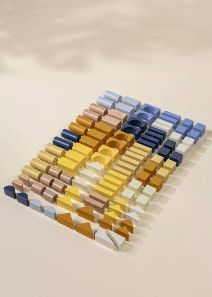 Wooden Construction Blocks Set - 100pcs