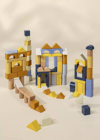 Wooden Construction Blocks Set - 100pcs