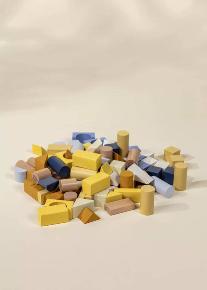 Wooden Construction Blocks Set - 100pcs