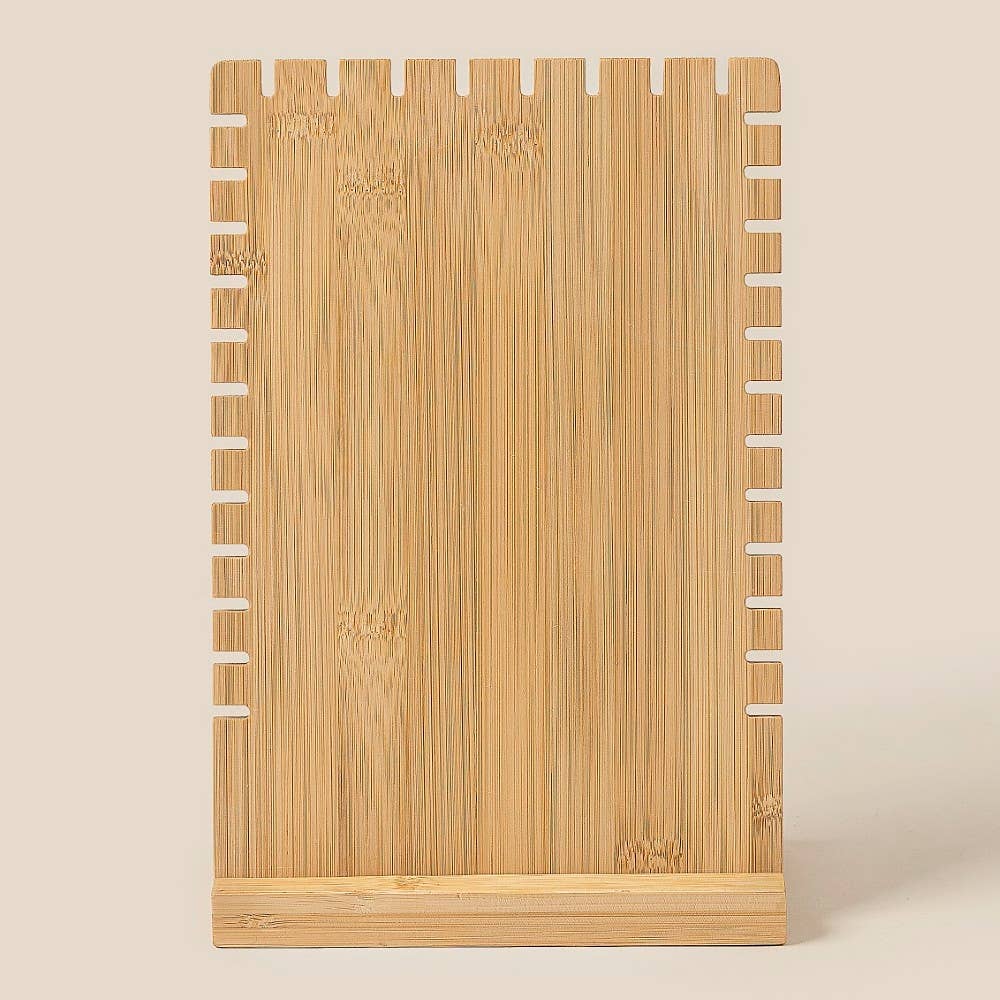 Wooden Rectangle Jewelry Organizer Display Stand