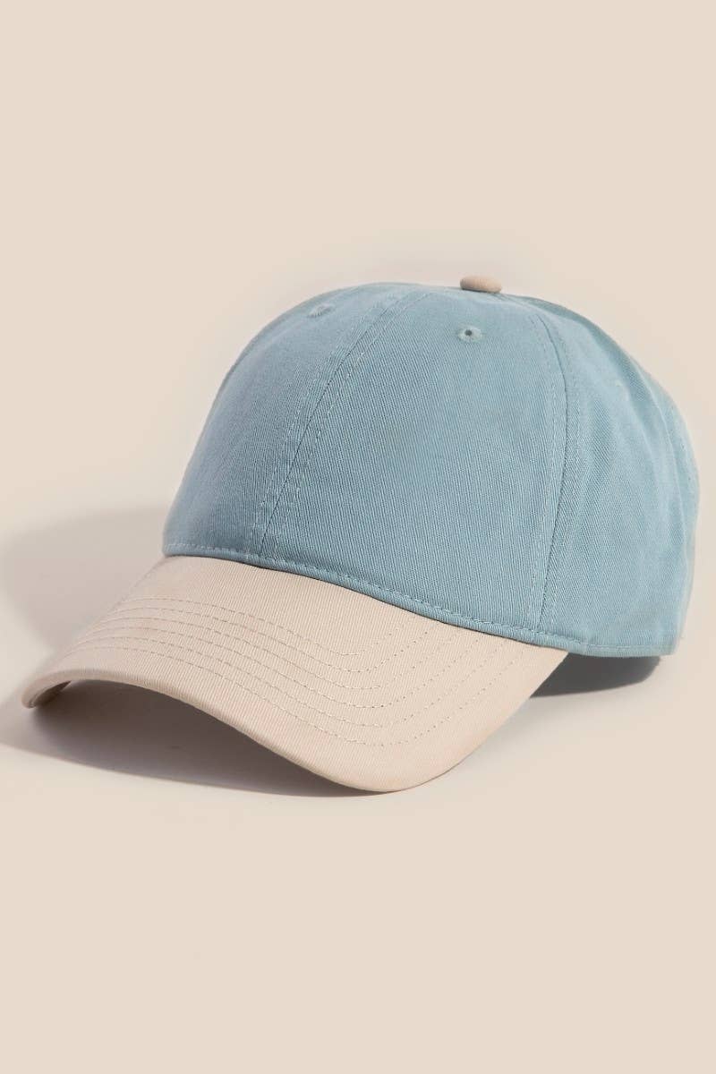 Two Tone Color Block Baseball Cap