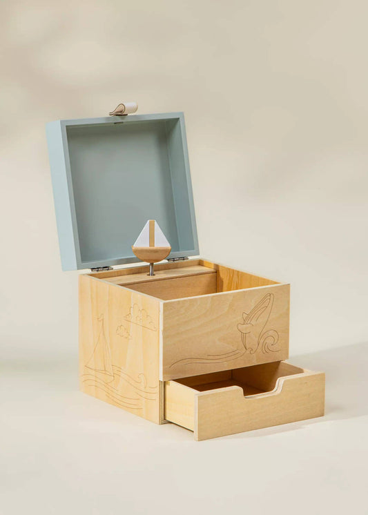 Coffret musical en bois - Océan