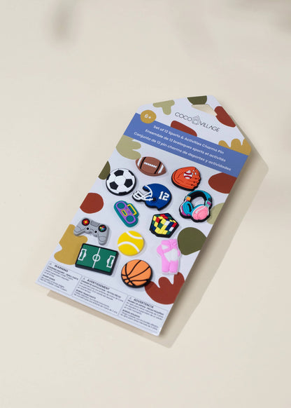 Set of 12 Sports & Activities Charms Pin