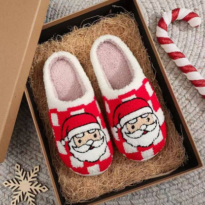 SOFT PLUSH MUSHROOM HEART RAINBOW WARM SLIPPERS | 40SP014
