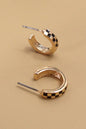 BOUCLES D'OREILLES MINI CHECKER HOOP HUGGIE | 31E24864