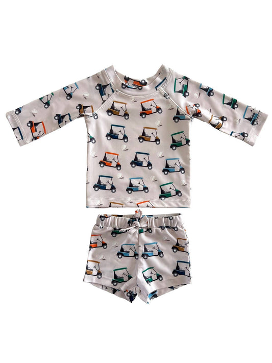 Golf Cart / Mar Rashguard Set / UPF 50+ (Baby - Kids)