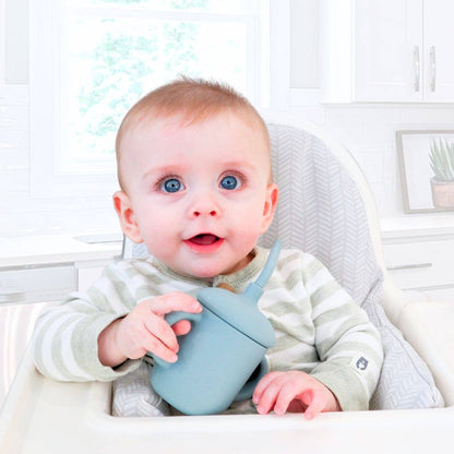 Sippy Cup with Straw, Spill-Proof & Anti-Stain - Sage