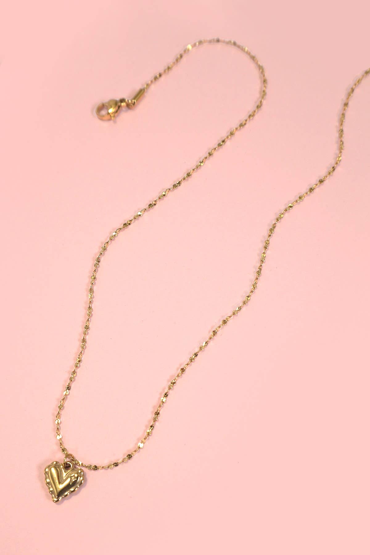 18K STAINLESS STEEL TARNISH FREE HEART NECKLACE | 80N1329