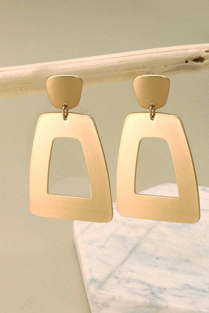 PENDIENTES RECTANGULARES MATE GOTA | 31E21564