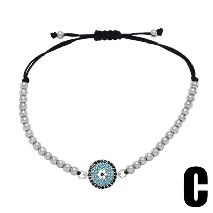 Multi-style Zircon-inlaid Evil Eye Bracelet