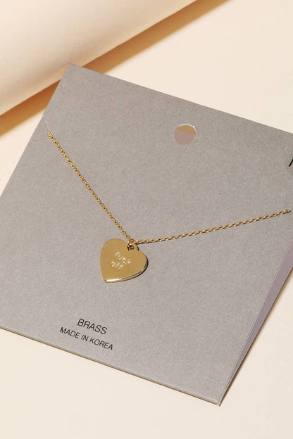 Fuck Off Heart Pendant Necklace