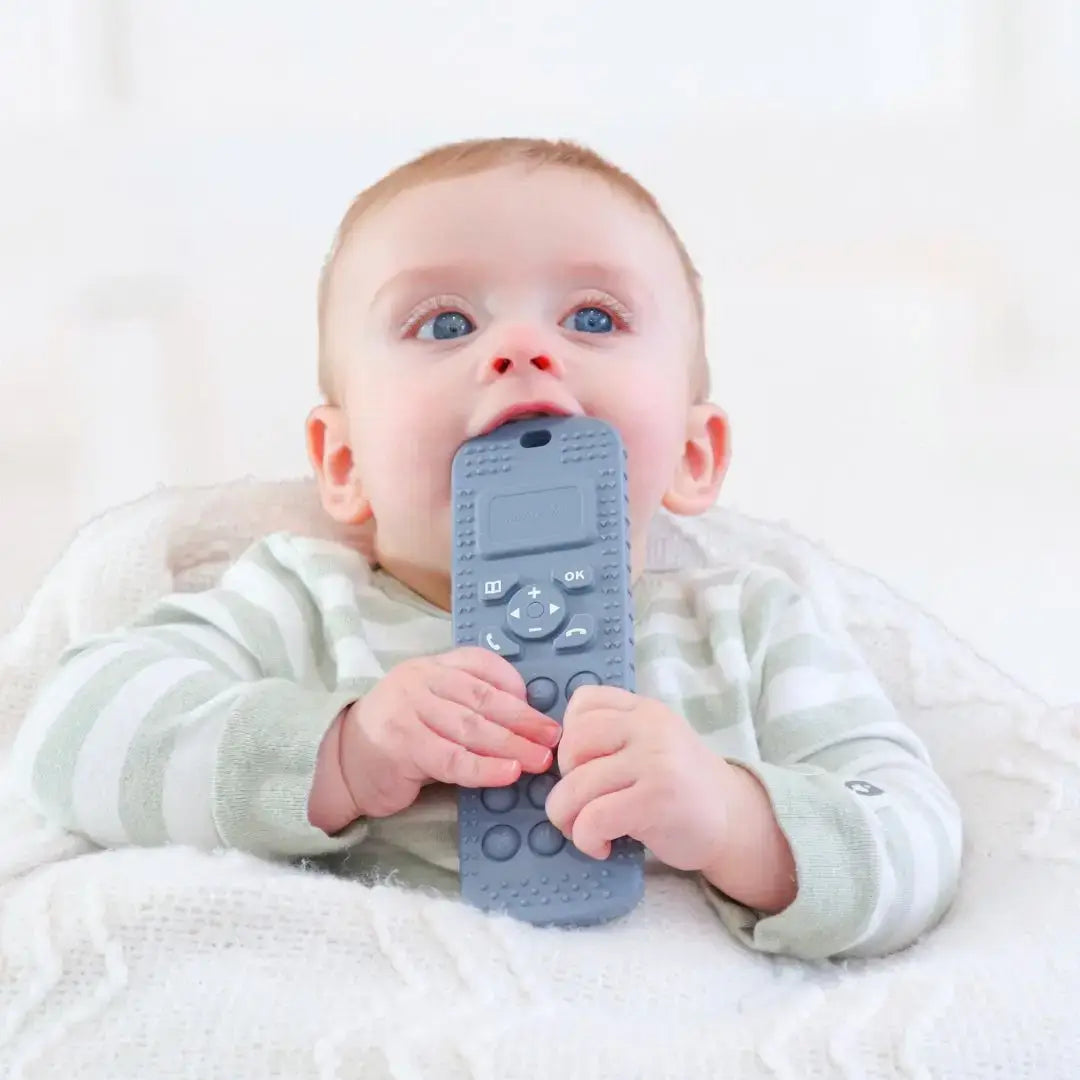 Sensory Popper Teether Phone - Sage
