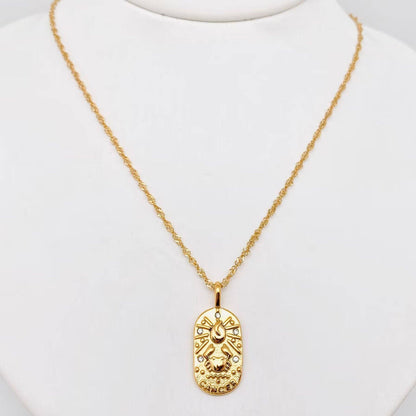 Zodiac Design 18K Gold Plated 12 Constellation Necklace -FGS