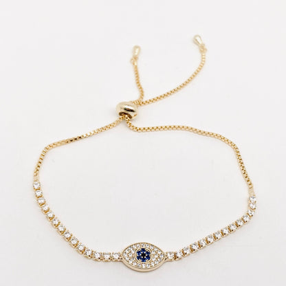 Multi-style Zircon-inlaid Evil Eye Bracelet