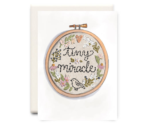 Tiny Miracle | New Baby Greeting Card