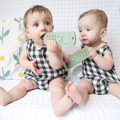 Sensory Popper Teether Phone - Sage