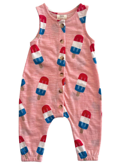 Popsicle Pink / Organic Bay Jumpsuit (Baby - Kids)