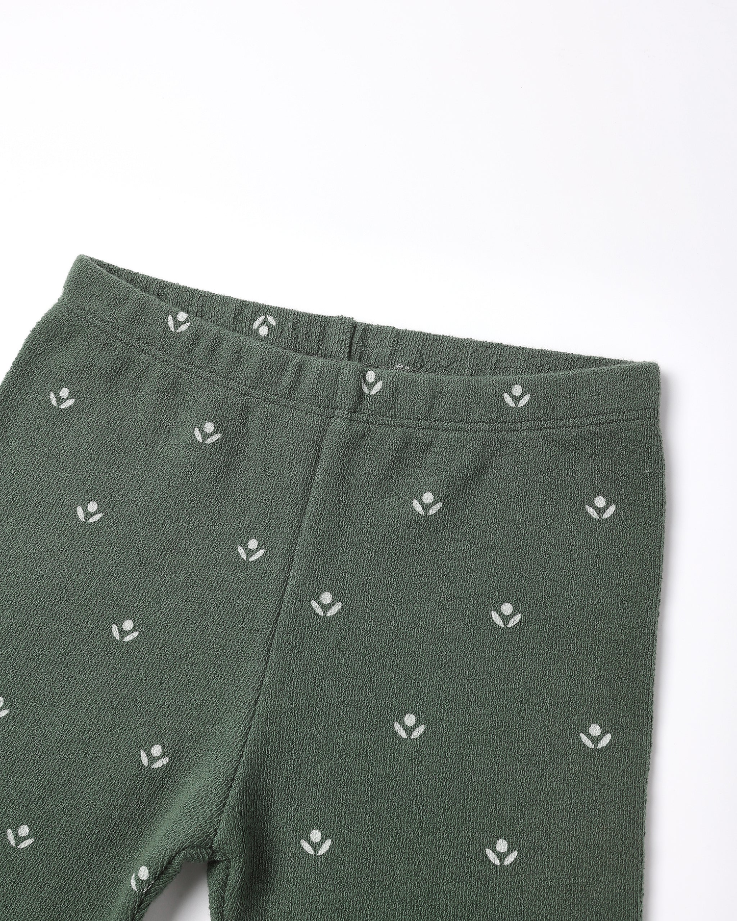 Spongey Knit Set || Evergreen Ditsy