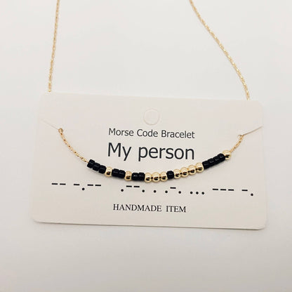 Handmade “Fuck off” Morse Code Necklace