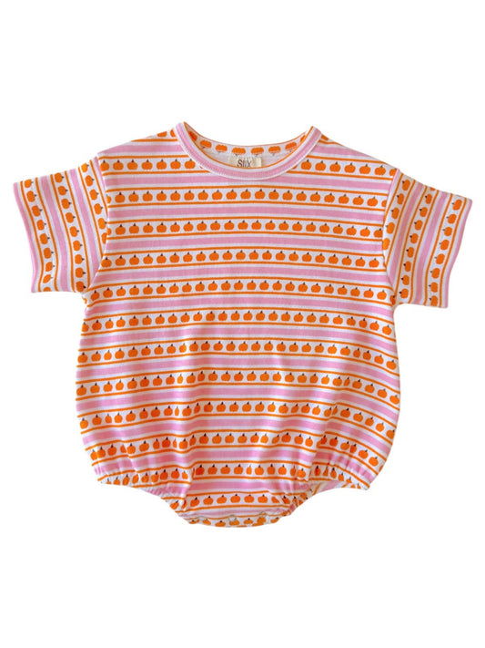 Pumpkin Stripe Pink / Organic T-Shirt Bubble