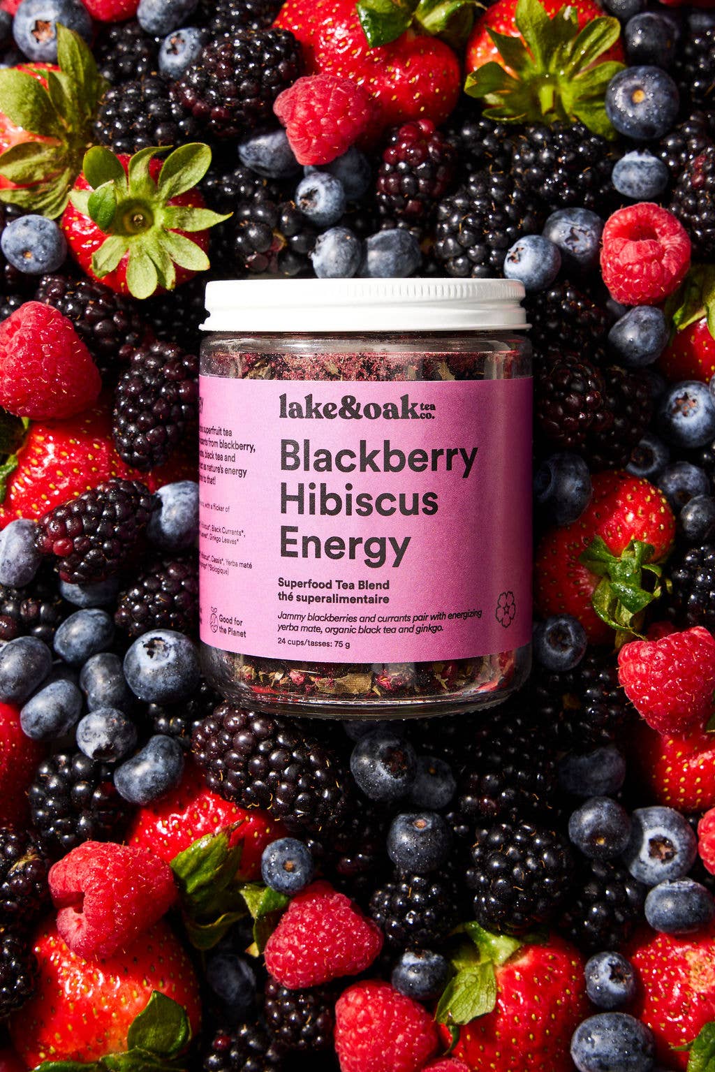 Blackberry Hibiscus Energy - Superfood Tea Blend