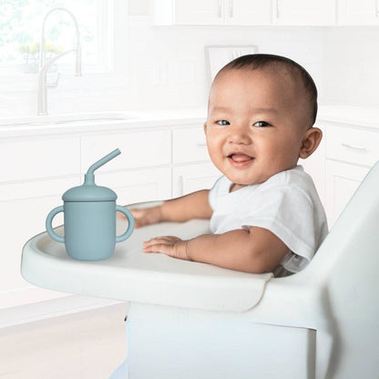 Sippy Cup with Straw, Spill-Proof & Anti-Stain - Sage