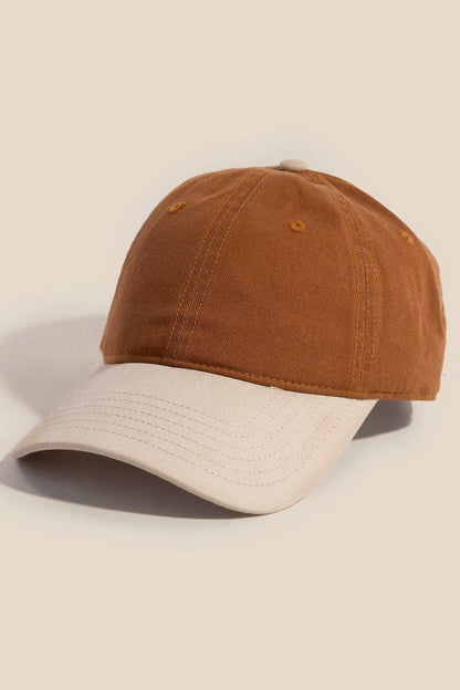 Two Tone Color Block Baseball Cap