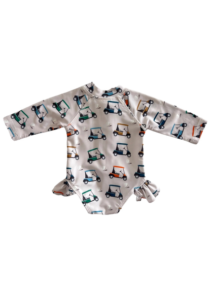 Golf Cart / Skipper Rashguard Swimsuit / UPF 50+ (Baby)