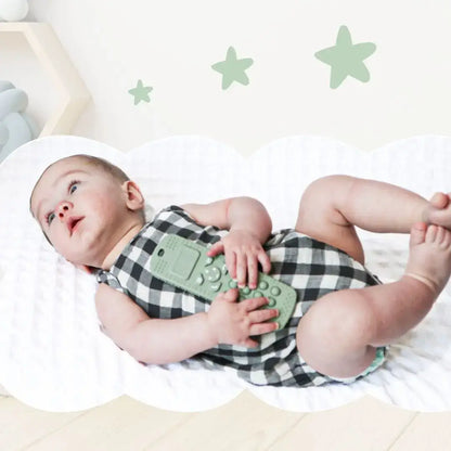 Sensory Popper Teether Phone - Sage