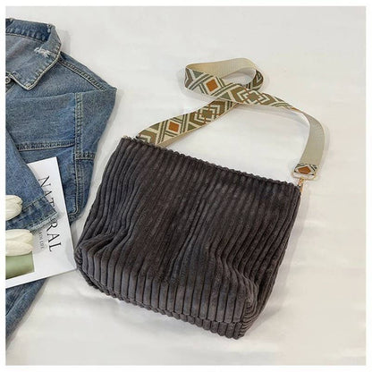 Corduroy AZTEC Guitar Shoulder Strap Tote Bag | 40P584