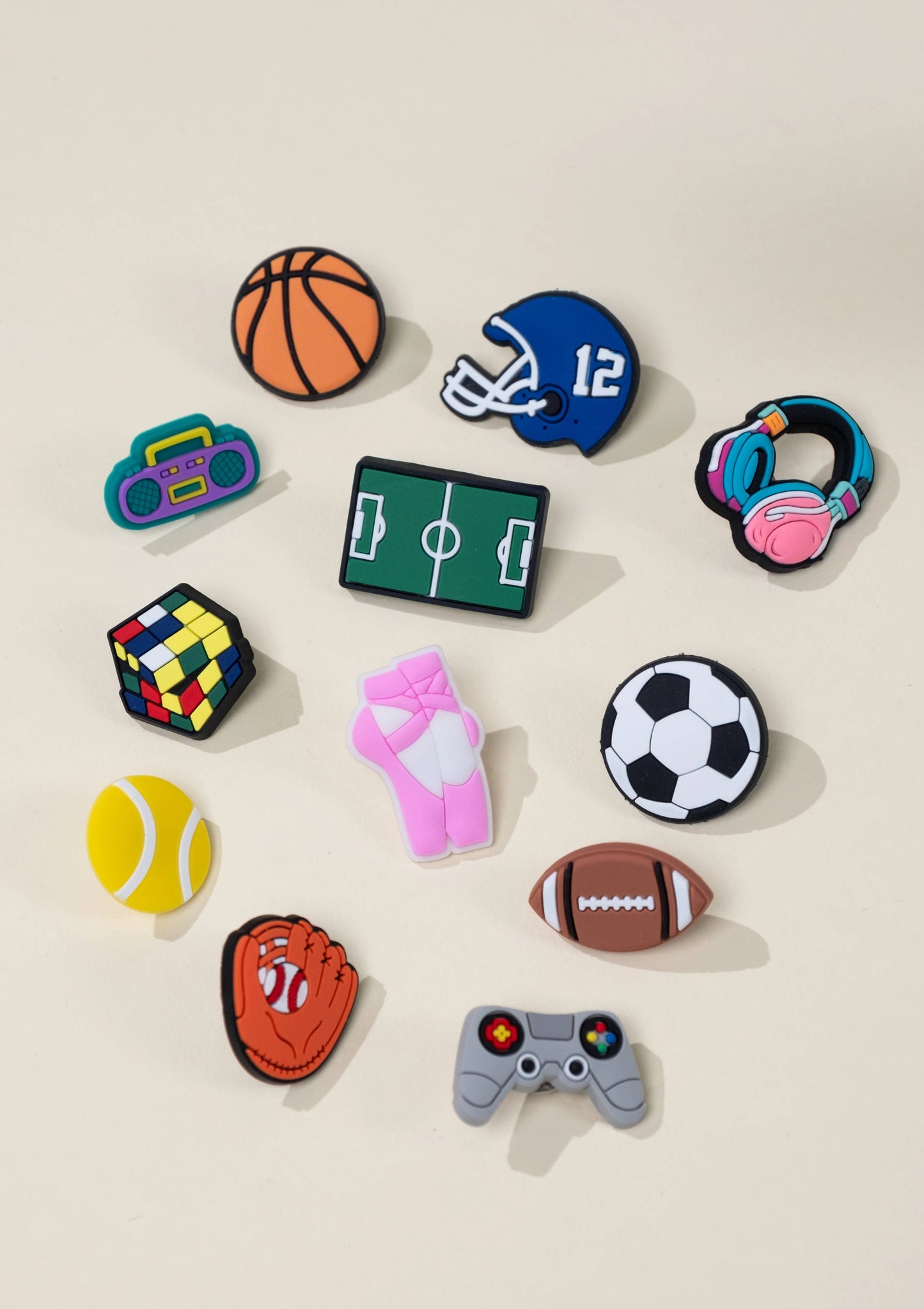 Set of 12 Sports & Activities Charms Pin
