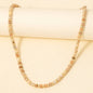Metallic And Semi Precious Stone Beaded Necklace