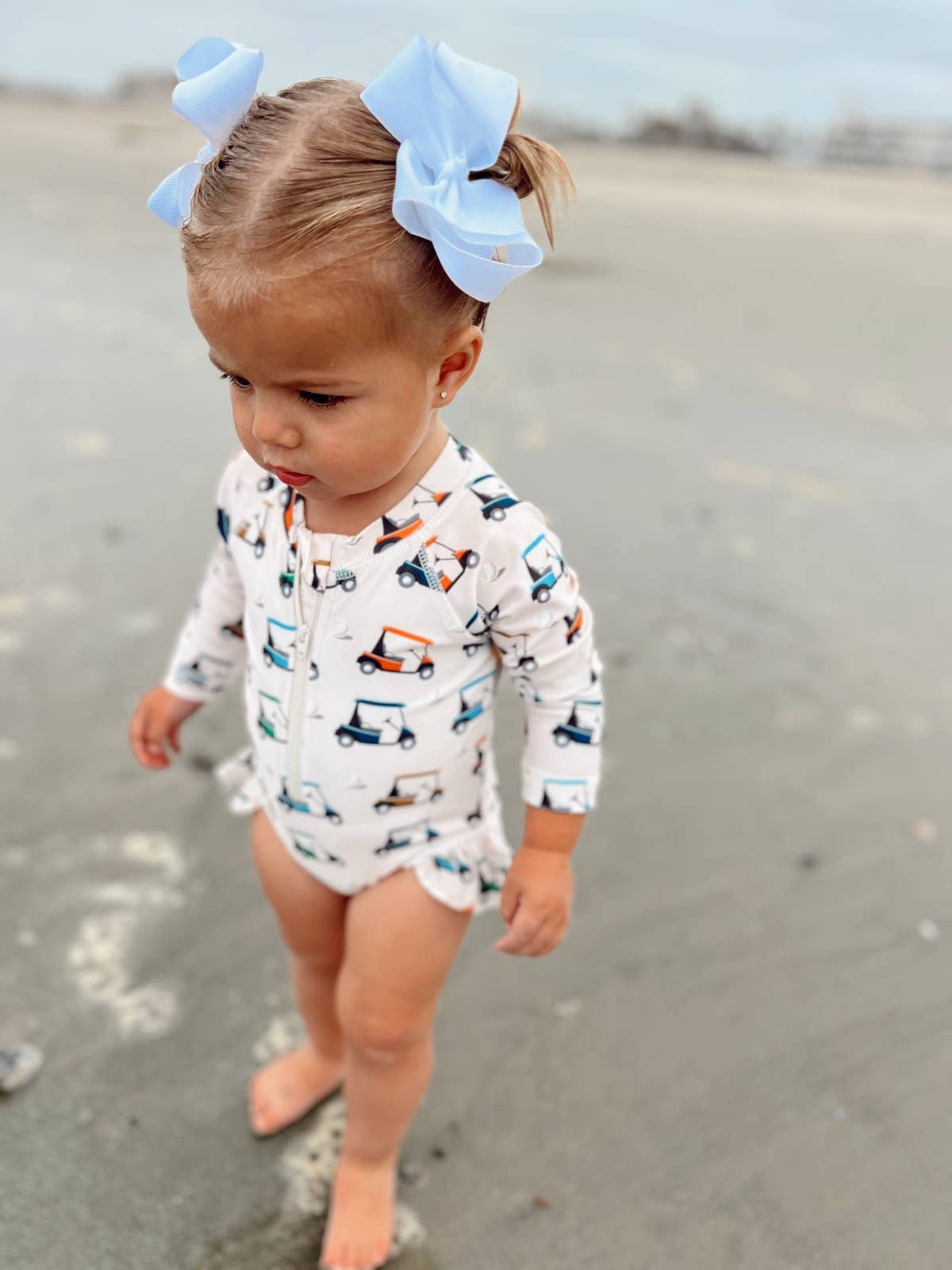 Golf Cart / Skipper Rashguard Swimsuit / UPF 50+ (Baby)