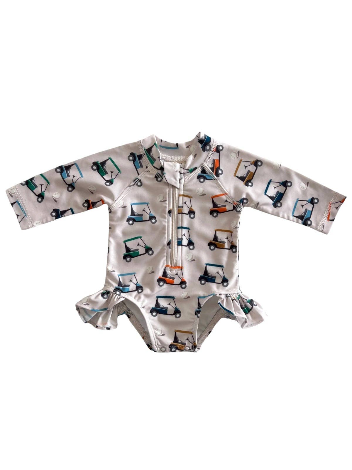 Golf Cart / Skipper Rashguard Swimsuit / UPF 50+ (Baby)