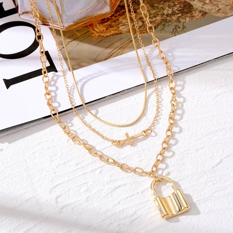 18K STAINLESS STEEL TARNISH FREE LAYERED NECKLACE |