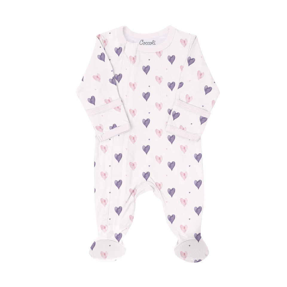 Coccoli Infant Girl Modal Zipper Footie N-18m
