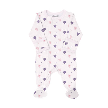 Coccoli Infant Girl Modal Zipper Footie N-18m