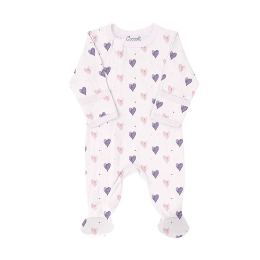 Coccoli Infant Girl Modal Zipper Footie N-18m
