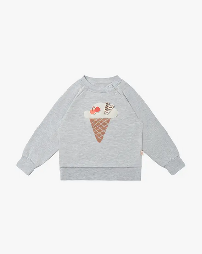 French Terry Raglan Long Sleeve - icecream