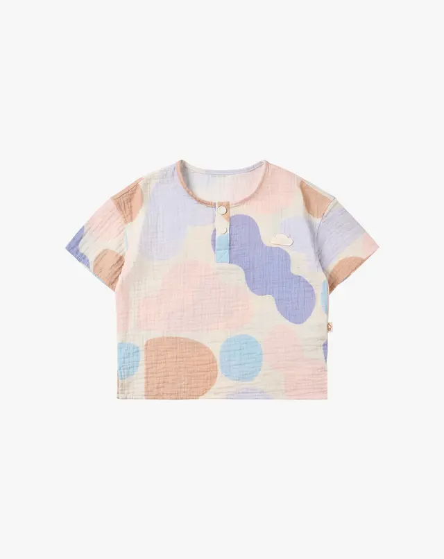 Wrinkled Muslin Short Sleeve Tee