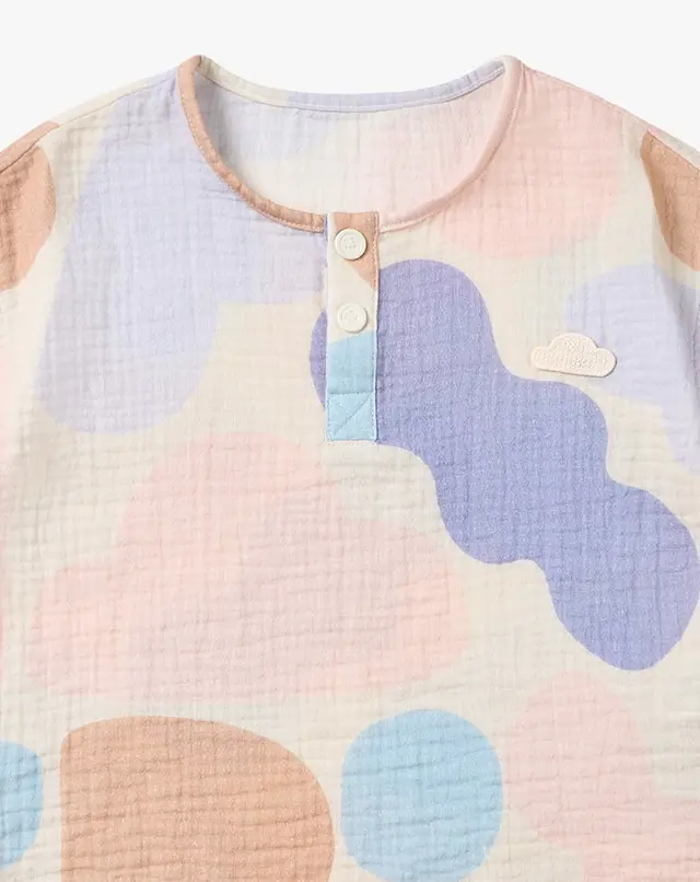 Wrinkled Muslin Short Sleeve Tee