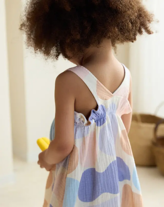 Wrinkled Muslin Dress- Cloudy Seashells