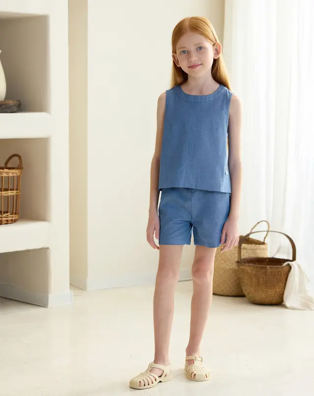 Denim Shorts- Sailboat