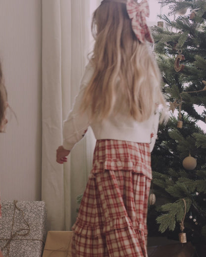 Boxy Crop Cardigan || Winter Daisy Embroidery