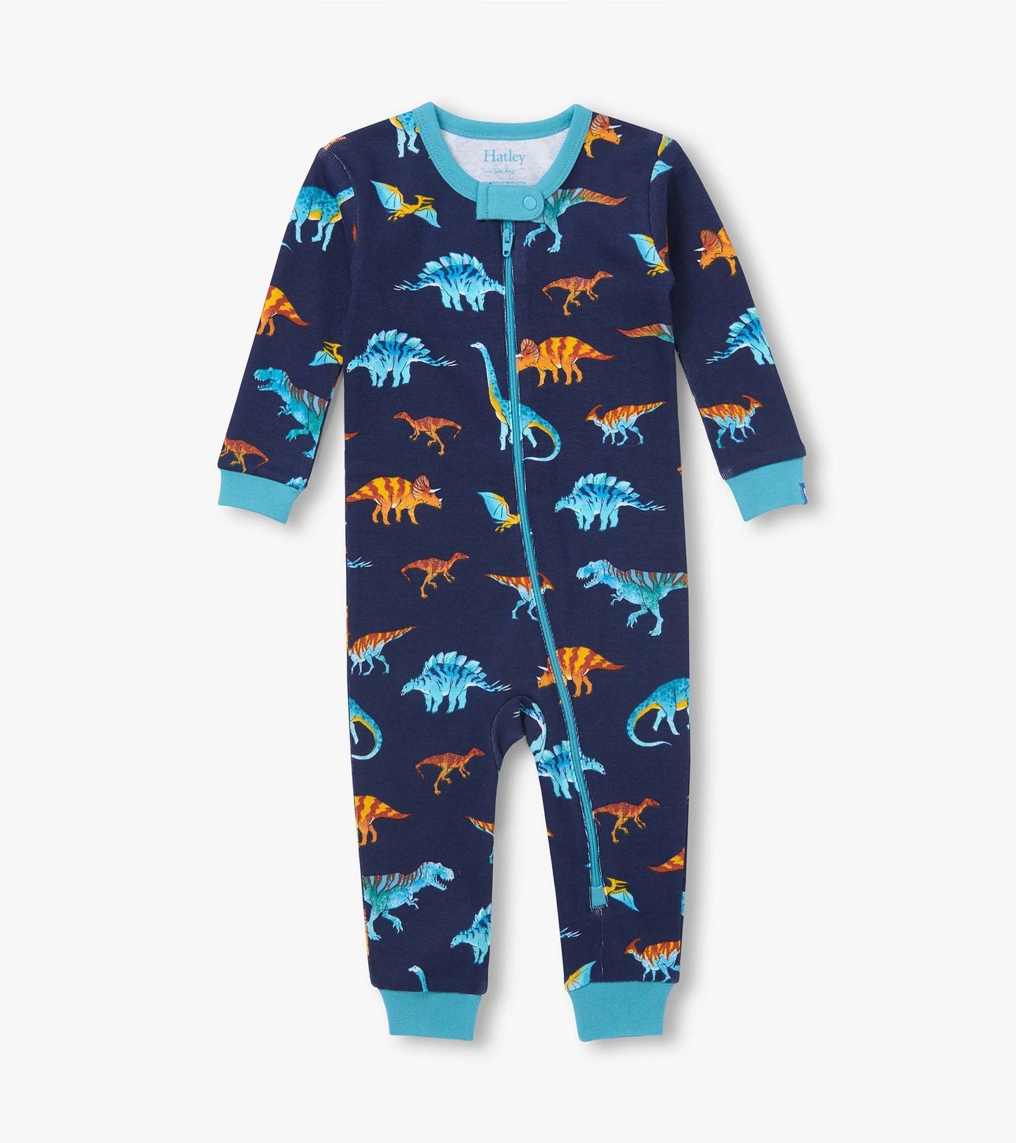 Hatley: Colourful Dinos Cotton Rib Coverall