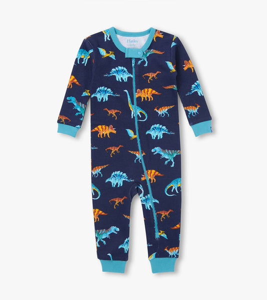 Hatley: Colourful Dinos Cotton Rib Coverall