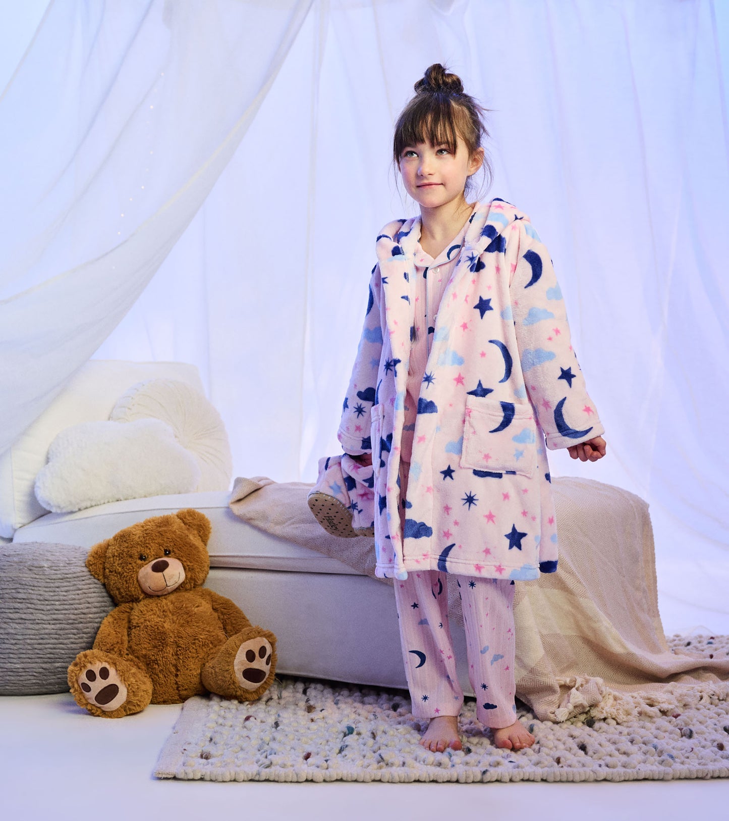 Hatley: Night Sky Fuzzy Fleece Rob